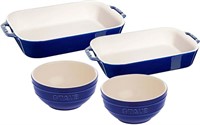 (N) STAUB CERAMIQUE4 Piece BAKEWARE Set, Dark-Blue