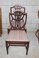 2 Wooden Dining Room Chairs