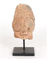 Ancient Abstract Terracotta Head, Bura Culture 300