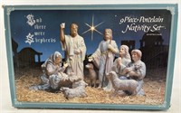 Vintage ENESCO 9 Piece Nativity Set