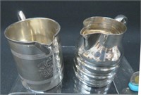 2 English sterling creamers, Chester 1903 &