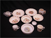 10 pieces children's china, mostly Bunnykins