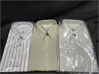 (3) Men's Dress Shirts Arrow Bradstreet Size 16.5