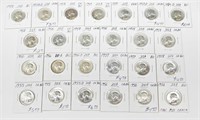 25 AU/UNC WASHINGTON QUARTERS - 1955 to 1959-D