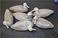 6 Herters Styrofoam Black Duck Decoys (used)