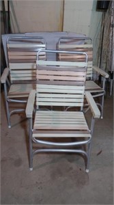 3 Plastic/Metal Folding Chairs