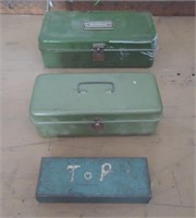 3 Metal tool boxes