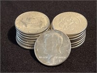(15) 1964 Kennedy Silver Half Dollars