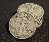 (8) Walking Liberty Silver Half Dollars