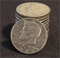 (14) Post-1964 Kennedy Half Dollars