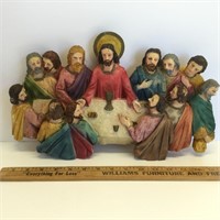 Vtg Last Supper Wall Plaque 9 1/2" tall 16" Wide