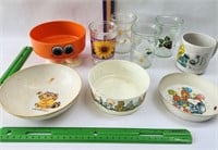 Vintage 90's kids bowls & cups