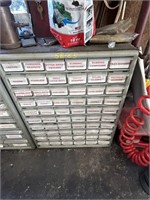 60 Drawer Cabinet w/ Contents Plastic
