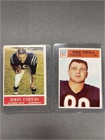 1964 Johnny Unitas and 1966 Mike Ditka Cards