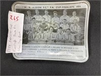 1954 Soccer Cup Finalists Team Photo Glass Tray