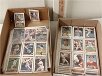 2 flats of various baseball cards