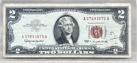 1963 Red seal two dollar bill