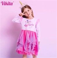 VIKITA Girls Flamingo Princess Dress x3