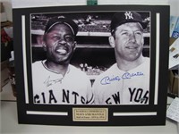 Baseball Immortals Mays & Mantle 18" x 14"