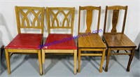 Lot of (4) Wooden Chairs
