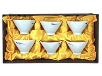 Set 6 Japanese Porcelain Tea Cups w Fish