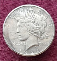 1926-P US Peace Silver Dollar Coin