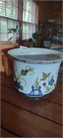 Hand Decorated Italian planter pot