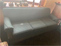 Green , three seat sofa, Couch