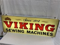 Viking Sewing Machine Lighted Adv. Sign, Working,