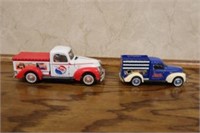 2 Pepsi Toy Trucks