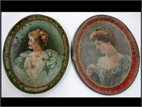 LOT OF TWO ANTIQUE ADVERTISING SERVING TRAYS