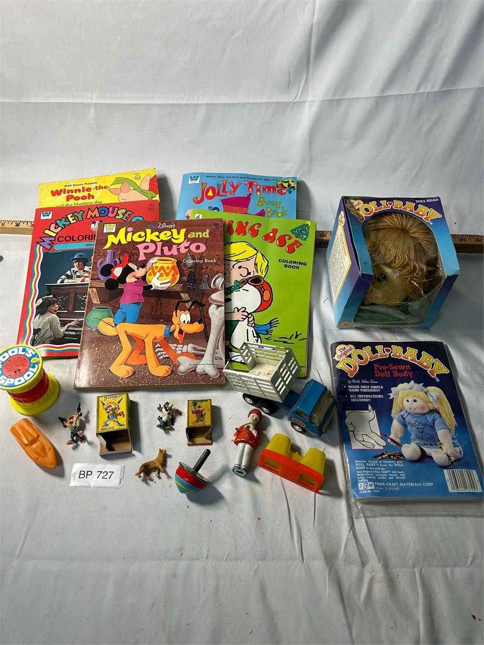 Lot of VTG Kids Toys and Coloring Books