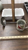 Loaf pan , mug & stainless steel spoon