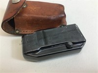 30-06 mag with leather carry case.