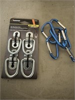 Lot of Wire Ring Anchor Point & Carabiners