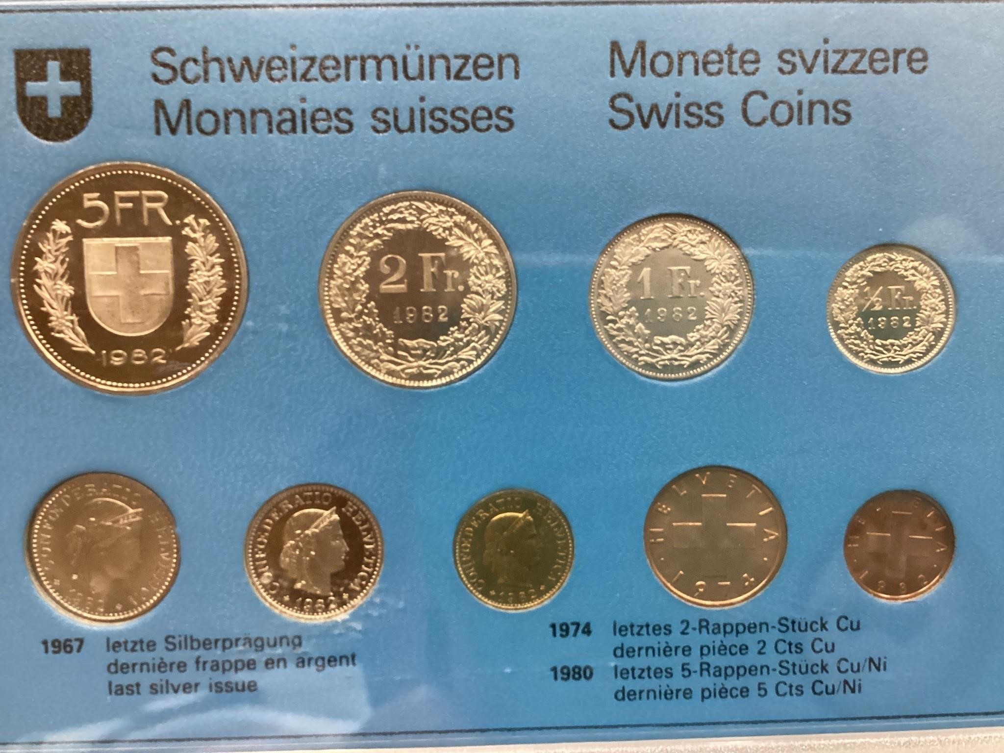 SCHWEIZERMUNZEN MONNAIES SUISSES