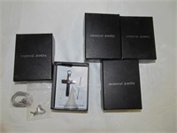 4pc NEW Unworn Memorial Jewelry - Crosses, Etc