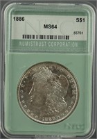 1886 Morgan Dollar NTC MS 64