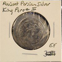Ancient Coin, Persian Silver King Peroz II