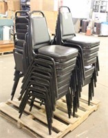 (20) Stackable Padded Banquet Chairs
