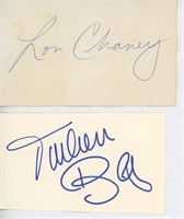 Lon Chaney Jr. and Turhan Bey signature cut