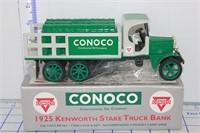 CONOCO 1925 STAKE TRUCK DIE CAST BANK