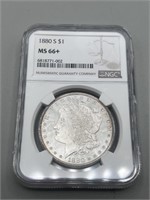 1880-S NGC MS66+ Morgan Silver Dollar