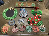 12- Christmas painted decor signs