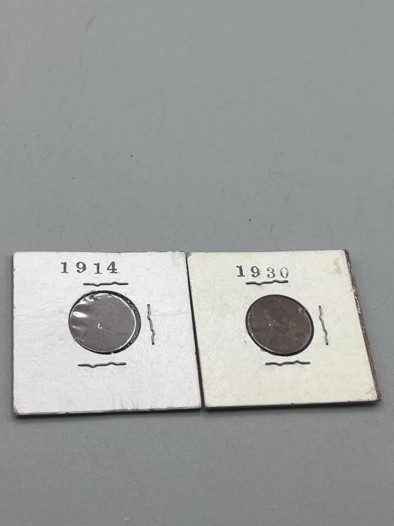 1914, 1930 Wheat Pennies