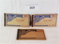Three 1940's-50's Era Ice Coupon Books