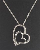 Gorgeous 1/4 ct Diamond Designer Heart Necklace