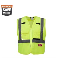 L/XL Yellow Safety Vest  Class 2  10 Pkts