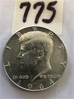 1964D Kennedy Silver Half Dollar BU