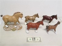 Lot of Ceramic Horse Figures Figurines